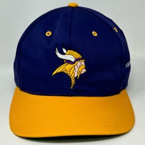 Vintage 90s Minnesota Vikings Hat Baseball Cap Purple NFL Las Vegas Bar Snapback